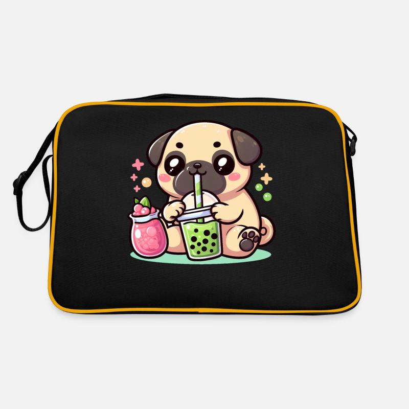 Bubble Tea Boba Milk Kawaii Anime Chien Carlin Sac Retro