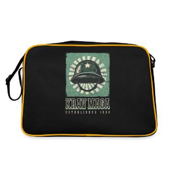 Krav Maga Gegründet 1930 - Retro Tasche - Schwarz/Gold - Hinten