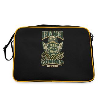 Krav Maga Israelisches Kampfsystem - Retro Tasche - Schwarz/Gold - Hinten