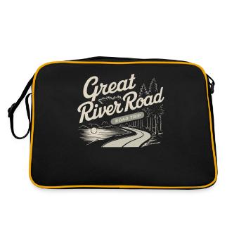 Great River Road Road Road Trip Paysage - Sac Retro - noir/or - Dos