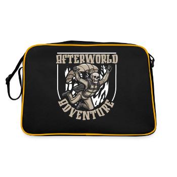 Parachutist Skydiving Skeleton - Retro Bag - black/gold - Back