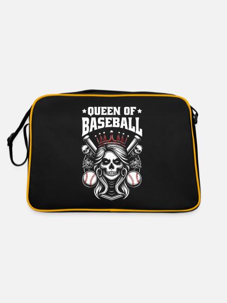 Crâne De Baseball Reine Du Baseball - Sac Retro - noir/or - Dos