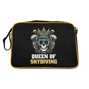 Parachutist Skydiving Skull - Retro Bag - black/gold - Back