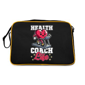 Coach de santé Entraîneur de fitness Amateur d’entraînement - Sac Retro - noir/or - Dos