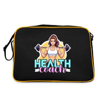 Coach de santé Entraîneur de fitness Professeur de gym Entraînement - Sac Retro - noir/or - Dos