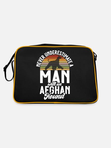 Cadeaux pour les chiens afghans - Sac Retro - noir/or - Dos