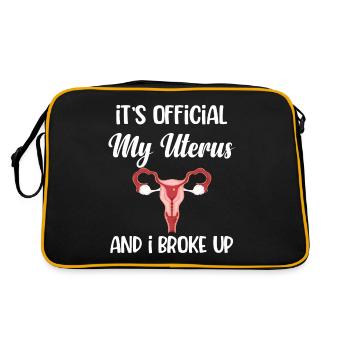 C’est officiel. Mon utérus et moi avons - Sac Retro - noir/or - Dos