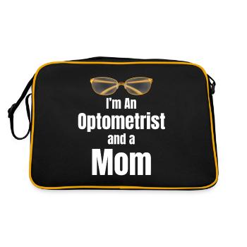 Ich Bin Mutter Und Optikerin. Nichts Macht Mir - Retro Tasche - Schwarz/Gold - Hinten