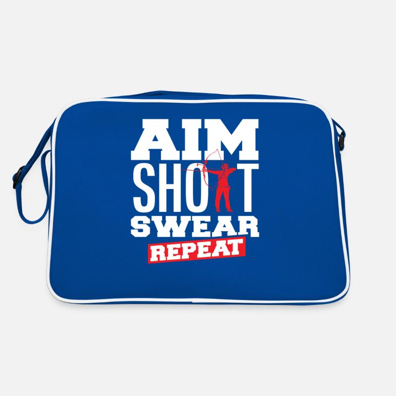 Bogen Zielen Fluchen Bogenschießen Retro Tasche