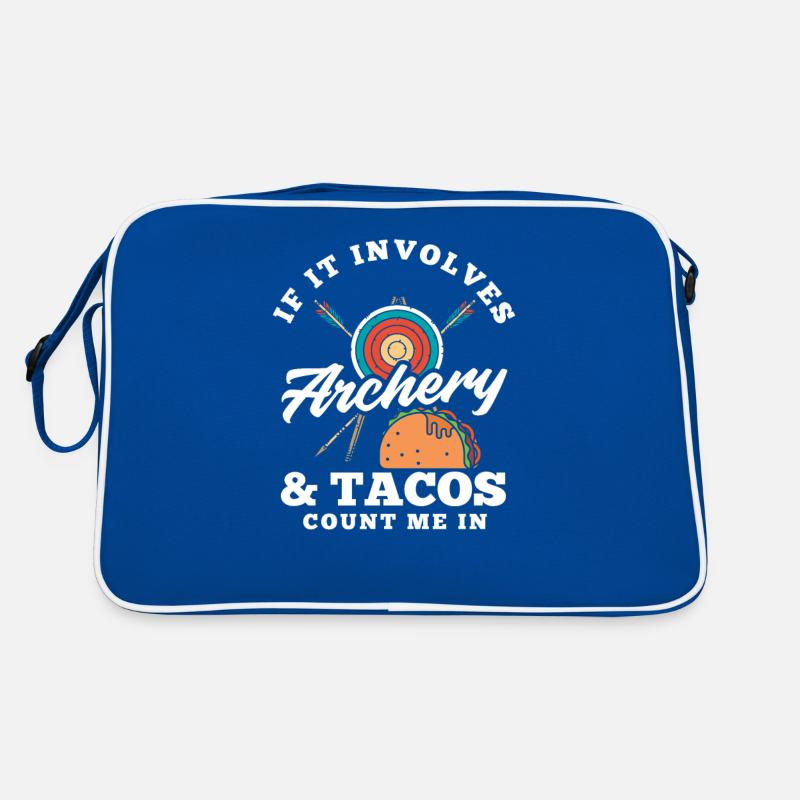 Bogen Tacos Pfeile Bogenschießen Retro Tasche