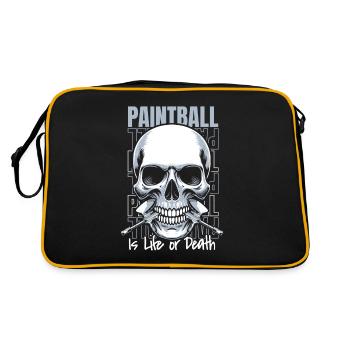Crâne de paintball - Sac Retro - noir/or - Dos