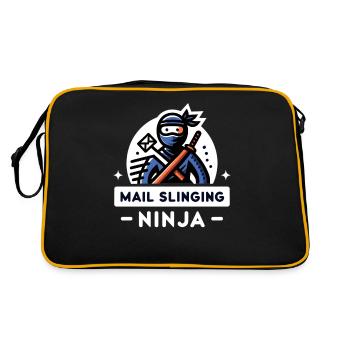 Postwurfsendung Ninja - Retro Tasche - Schwarz/Gold - Hinten