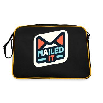 Verschickt - Retro Tasche - Schwarz/Gold - Hinten