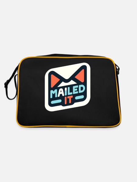 Verschickt - Retro Tasche - Schwarz/Gold - Hinten