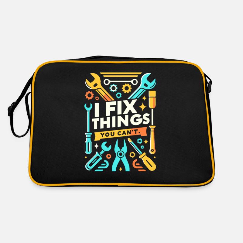 Ich repariere Dinge, die Sie nicht reparieren könn Retro Tasche