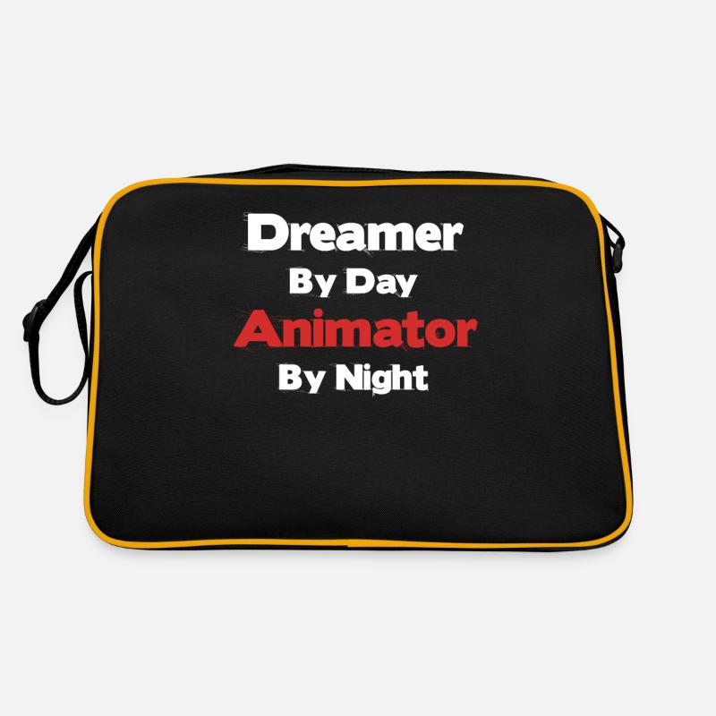 Dreamer By Day Animator By Night Funny Retro Bag