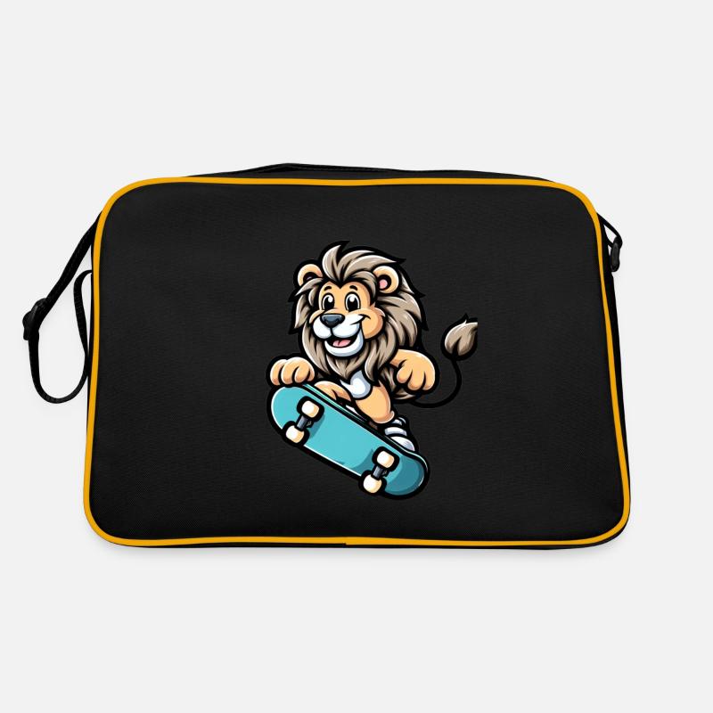 Mignon Patineur Lion Sac Retro