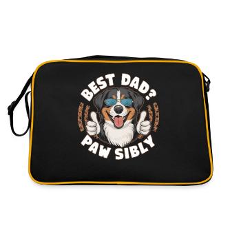 Bouvier Bernois Père Meilleur Papa Pawsibly - Sac Retro - noir/or - Dos