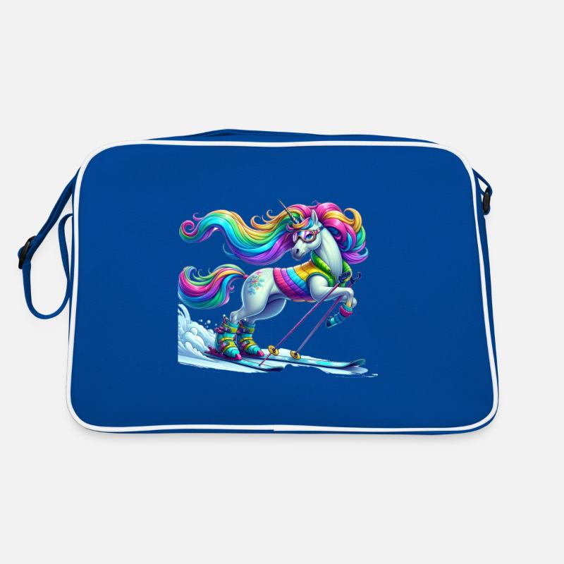 Licorne Skieur mignon Sac Retro