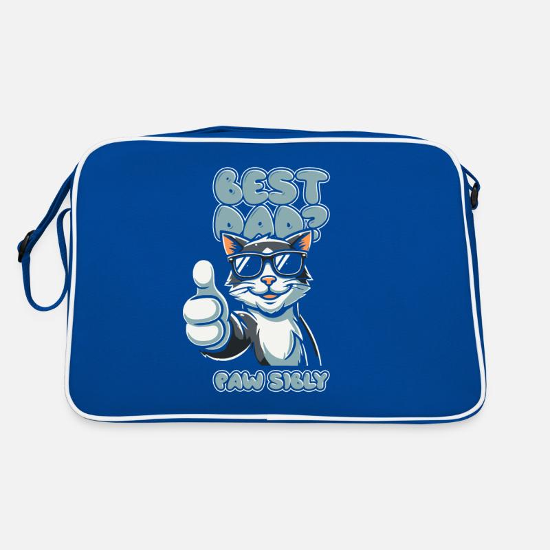 Katze Vater Best Dad Pawsibly Retro Tasche