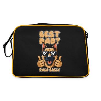 Berger Allemand Père Meilleur Papa Pawsibly - Sac Retro - noir/or - Dos