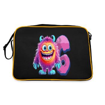 Monster Design for Kids – Six Years - Retro Bag - black/gold - Back