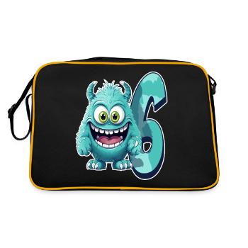 Monster Design for Kids – Six Years - Retro Bag - black/gold - Back