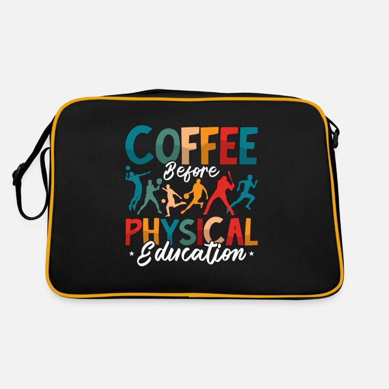 P.E Instructor Coffee Before Phys Ed Coffee Lover Retro Bag