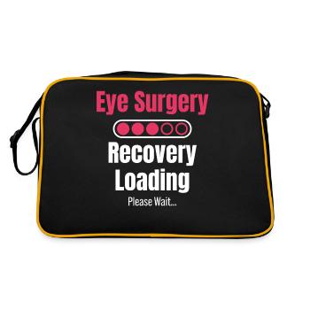 Chirurgie oculaire Récupération Chargement Veuillez patienter - Sac Retro - noir/or - Dos