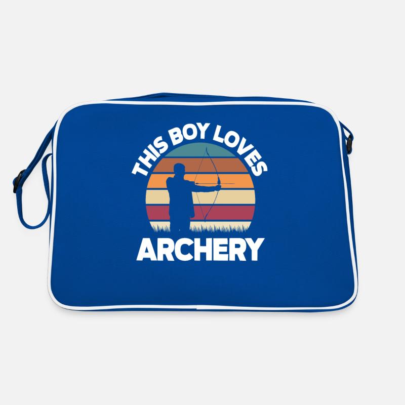 Bogen Junge Kind Bogenschießen Retro Tasche