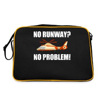 Pas de piste ? Aucun problème! Amoureux de l’hélicoptère - Sac Retro - noir/or - Dos