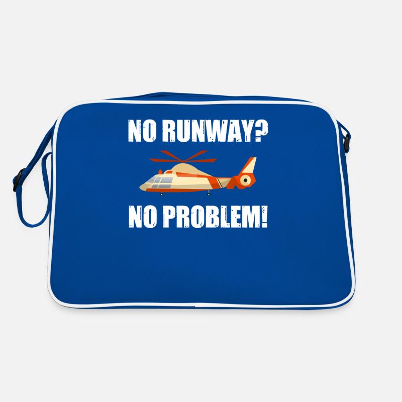 No runway? No problem! Helicopter Lover Retro Bag