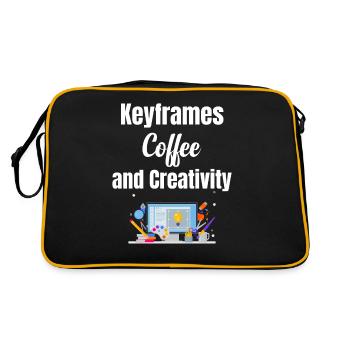 Keyframes, coffee and creativity funnier - Retro Bag - black/gold - Back