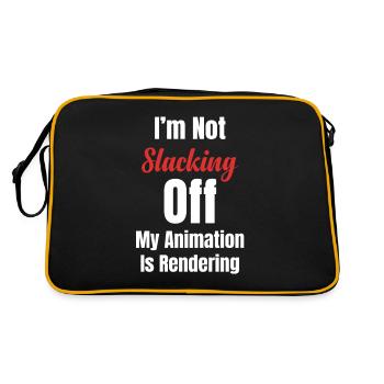 Ich Lasse Nicht Nach, Meine Animationen Zu - Retro Tasche - Schwarz/Gold - Hinten