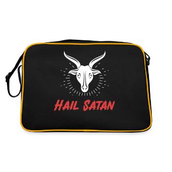 Hail! Satan! Antichrist Humor Gothic Satanic - Retro Bag - black/gold - Back