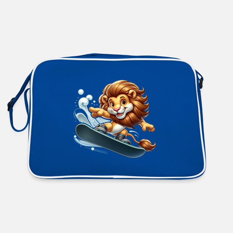 Mignon Snowboarder Lion Sac Retro