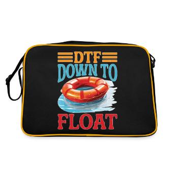 DTF Down To Float - Retro Tasche - Schwarz/Gold - Hinten