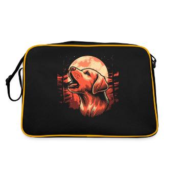 Hurlement de la lune du Labrador - Sac Retro - noir/or - Dos