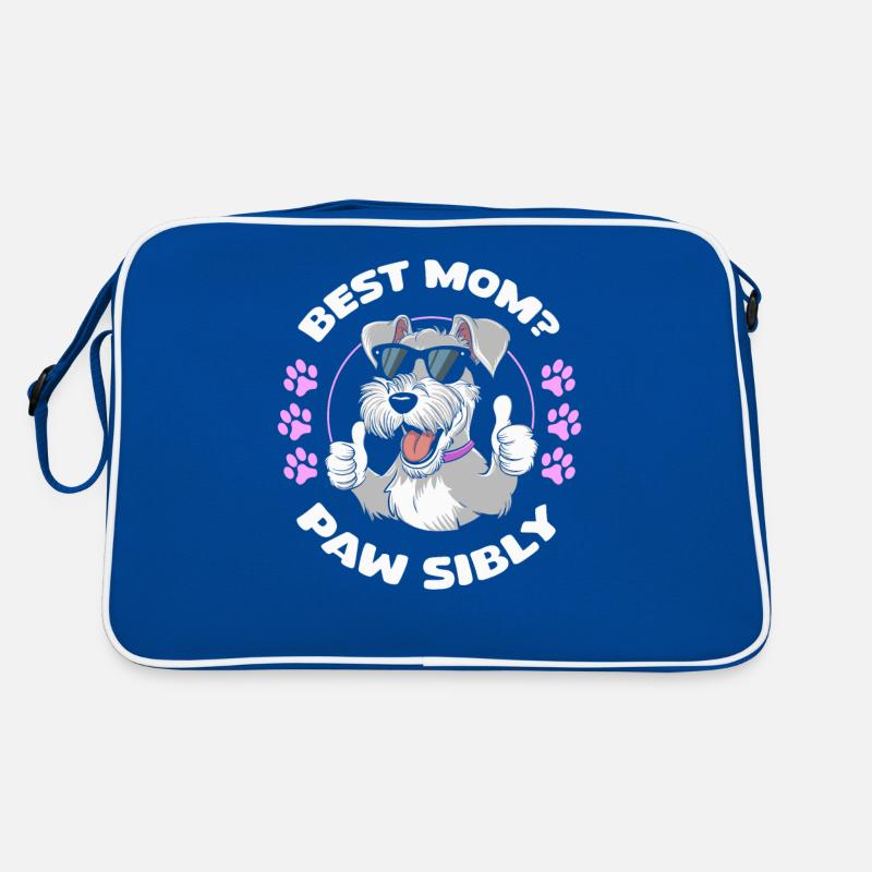 Schnauzer Mutter Meilleure Maman Pawsibly Sac Retro