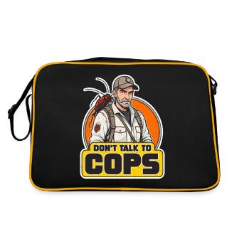 Pest Control Don't Talk To Cops Insect Solutions - Retro Tasche - Schwarz/Gold - Hinten