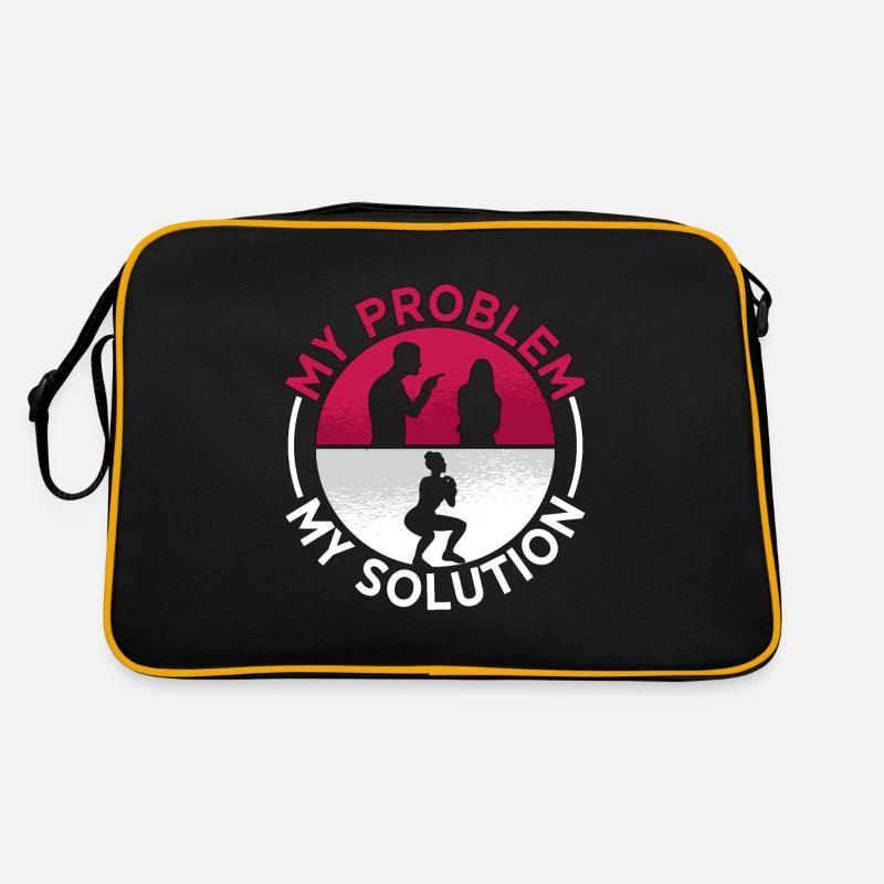 Health Coach My Problem My Solution Pictogram Mom Retro Tasche