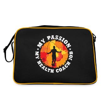 Coach de santé Ma passion Mon coaching de santé Entraînement - Sac Retro - noir/or - Dos