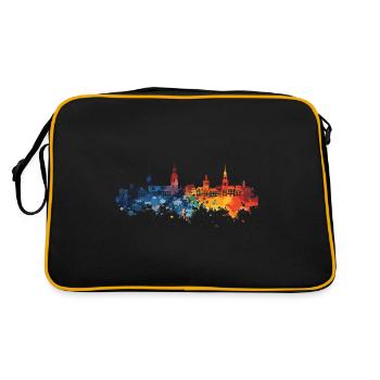 Plauen - Retro Tasche - Schwarz/Gold - Hinten