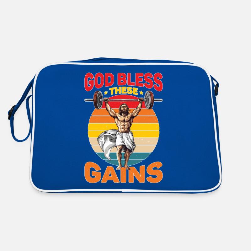 God Bless These Gains 2 Retro Tasche