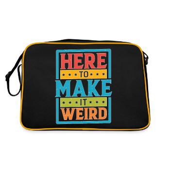 Here To Make It Weird - Retro Tasche - Schwarz/Gold - Hinten