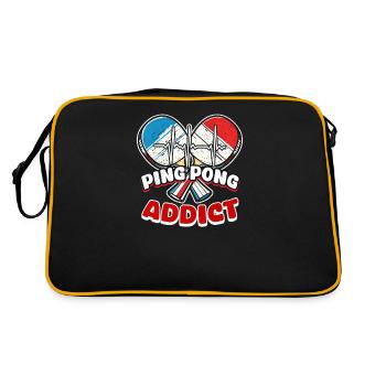 Ping Pong Ping Pong Addict - Sac Retro - noir/or - Dos
