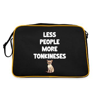 Moins de gens, plus de tonkinés, de la fourrure de ragdoll - Sac Retro - noir/or - Dos