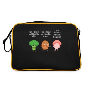 Champignon sauvage et lune Pas de temps, je cherche - Sac Retro - noir/or - Dos