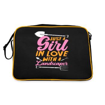 paysagiste jardinière fille - Sac Retro - noir/or - Dos