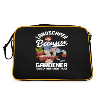Paysagiste Jardinier Jardinier Héros - Sac Retro - noir/or - Dos